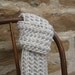 FREE SHIPPING Knit Scarf Off White - Oatmeal for Breakfast - Ready to Ship