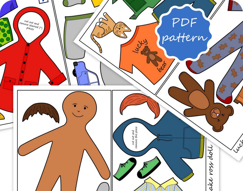 Ross Magnetic Paper Doll Pdf Pattern - Instant Download