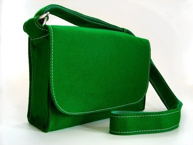SALE 50% off. Pool Table Messenger Bag - Classic Green