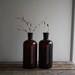 vintage amber glass bottles