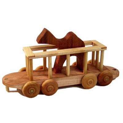 Wooden Toy Train Zoo Car Camel