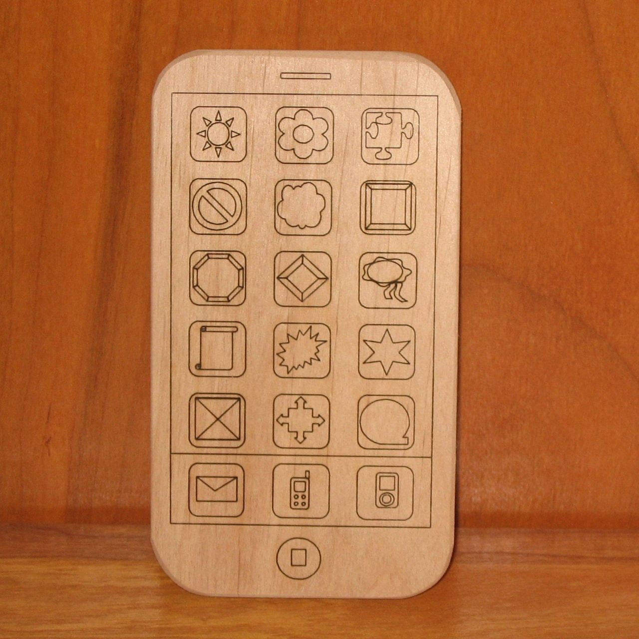 WPhone Organic Wooden iPhone Smart Phone Toy