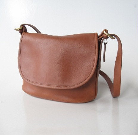 supple brown leather COACH crossbody bag by VerseauVintage on Etsy