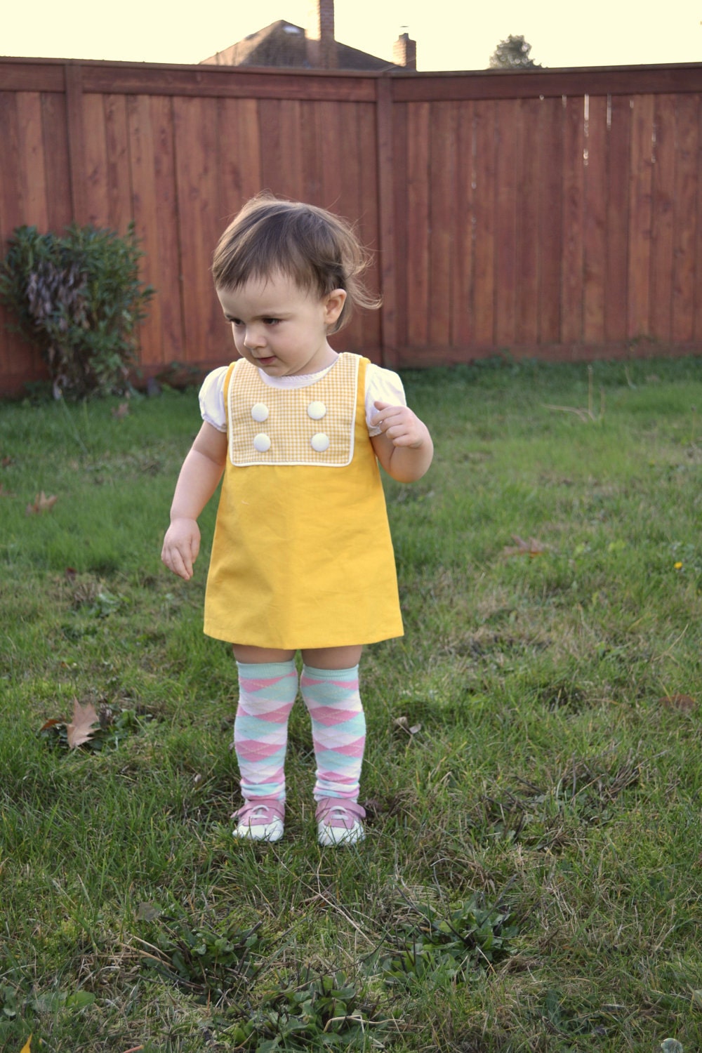 reserved listing for Annette   made to order yellow penelope mod dress size 2T