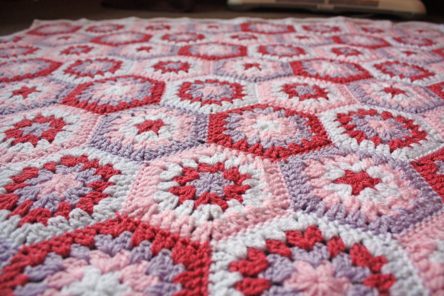 Hexagons Baby Blanket - Made to Order in Any Colours