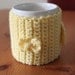 Yellow Mug Cozy With Bow - Free International Shipping