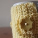Yellow Mug Cozy With Bow - Free International Shipping