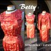 Vintage Orange Silk Brocade Dress Jacket - 2pc Suit Set - Cherry Blossoms - Betty Yokosuka Japan