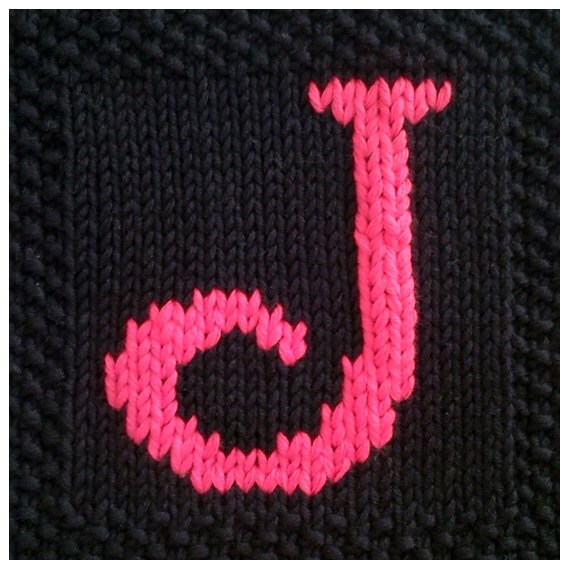 PDF Knitting pattern capital letter J afghan / by FionaKelly