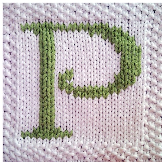 PDF Knitting pattern capital letter P afghan / by FionaKelly