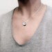 Silver owl necklace number 2 on silver chain