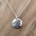 Tiny Chickadee necklace - silver bird pendant