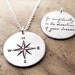 Graduation - Thoreau inspirational quote necklace - Compass jewelry