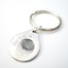Silver Fingerprint Jewelry, Silver Teardrop Keychain, Baby Fingerprint Keyring, Silver Fingerprint Keychain, Customized, Personalized Dad