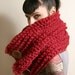 Chunky 'n' Cozy, Cowl - NeckWarmer - Scarflette - Scarf RED