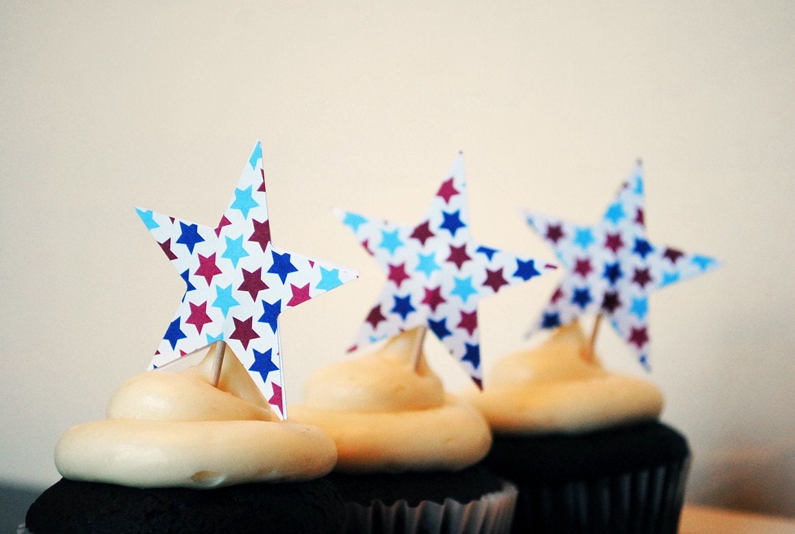 Star Spangled Cupcake Toppers -12 Il_170x135