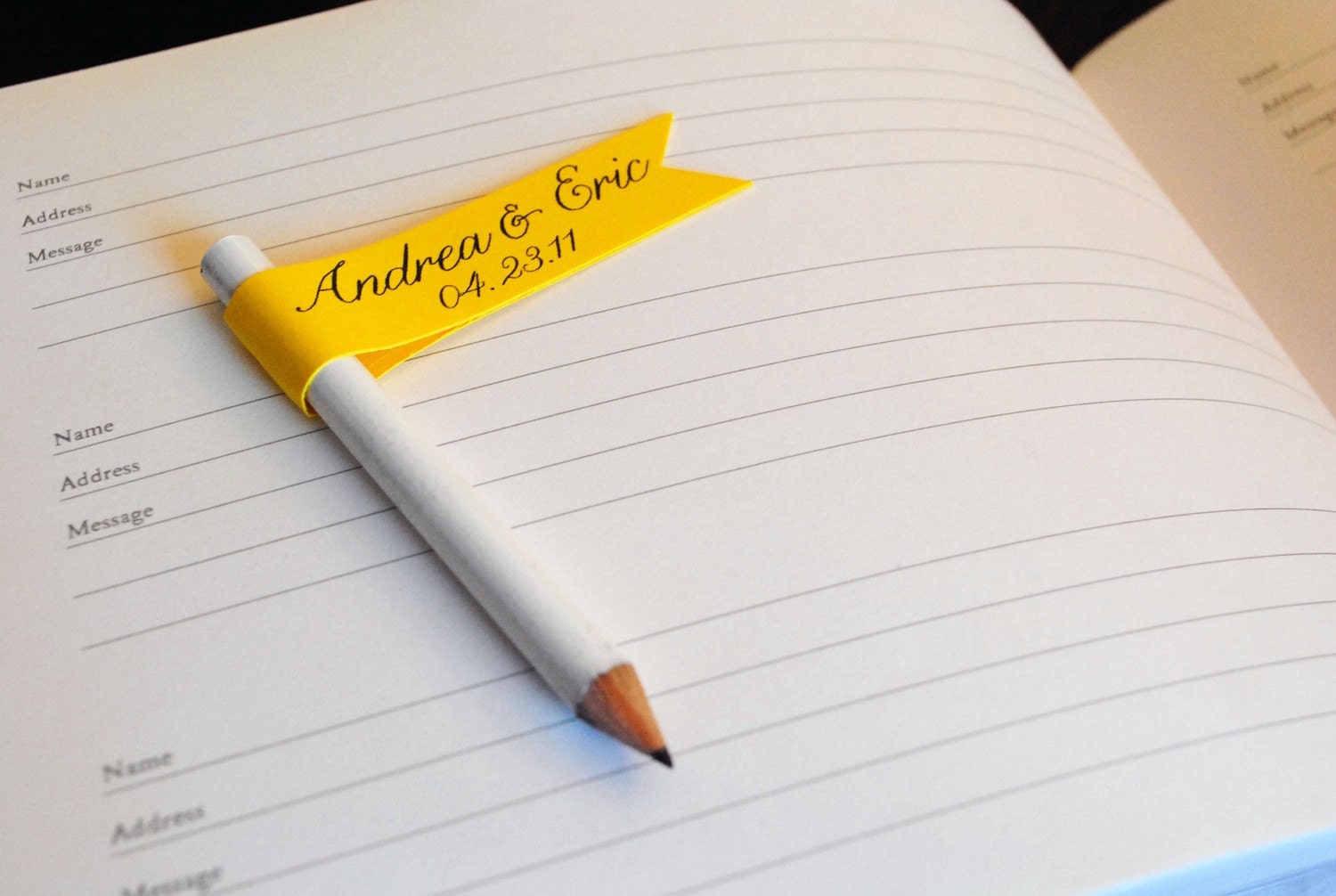 Itsy Bitsy Guest Book Pencil Flags - Set of 6