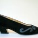 Deep Teal Velvet Pumps with Embroidery Vintage Shoes Size 8.5 M