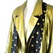 Vintage 1980s Gold Disco Raincoat Swing Coat Modern Size 10 to 16 Outerwear Medium to Large