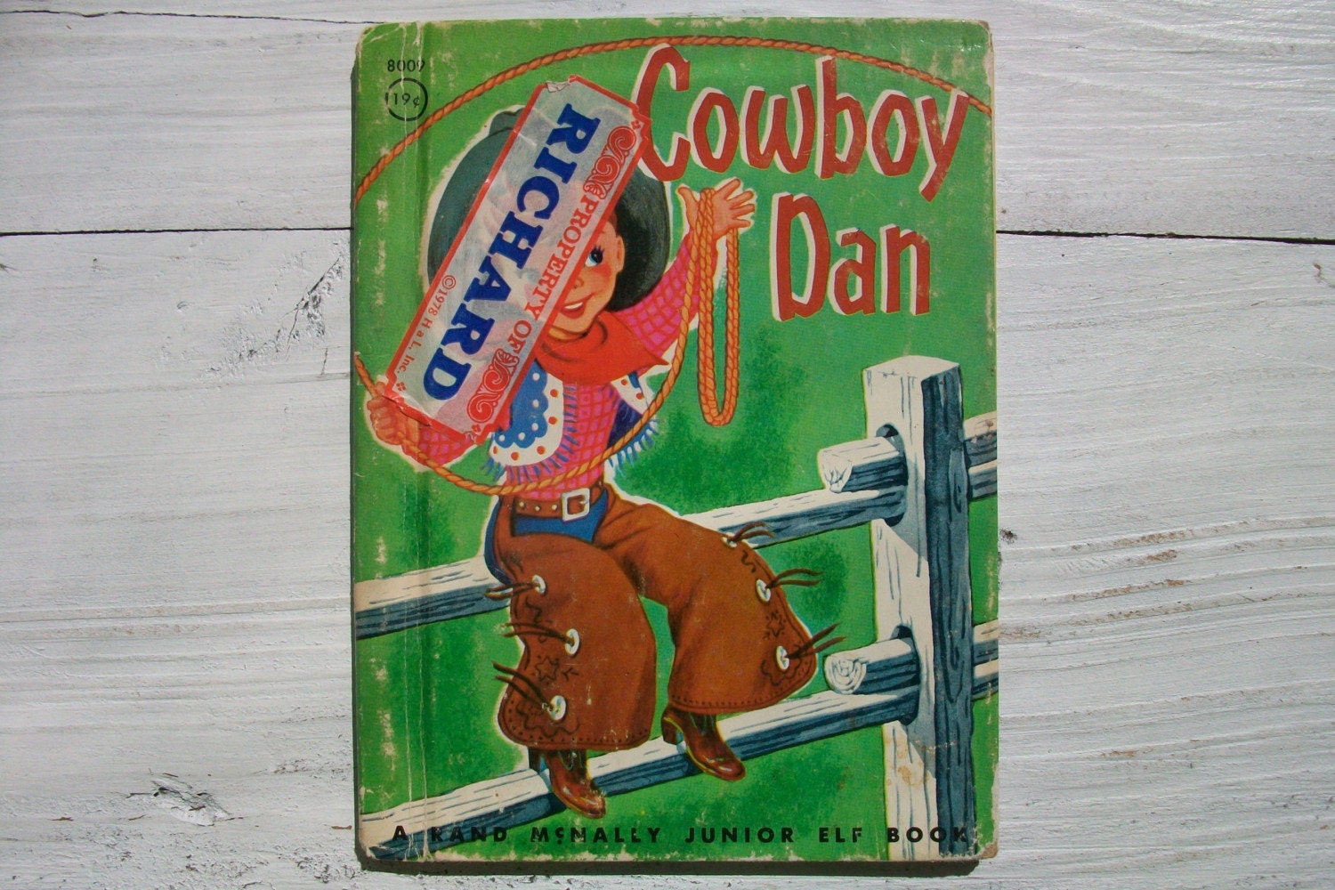 COWBOY DAN ~ vintage Rand McNally Junior Elf Book, no writing, 15¢ w/ 32 pages COWBOY DAN ~ vintage Rand McNally Junior Elf Book, no writing, 15¢ w/ 32 pages