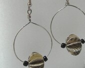 Upcycled Paper Earrings Black and White Pages Phonebook