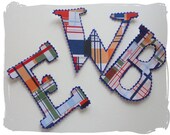 Summer Madras Iron On Letter or Number