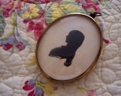 Miniature Framed Vintage Silhouette - Marcelle D. Shears Artist - Peter Bates Miniatures - EnglishPreserves