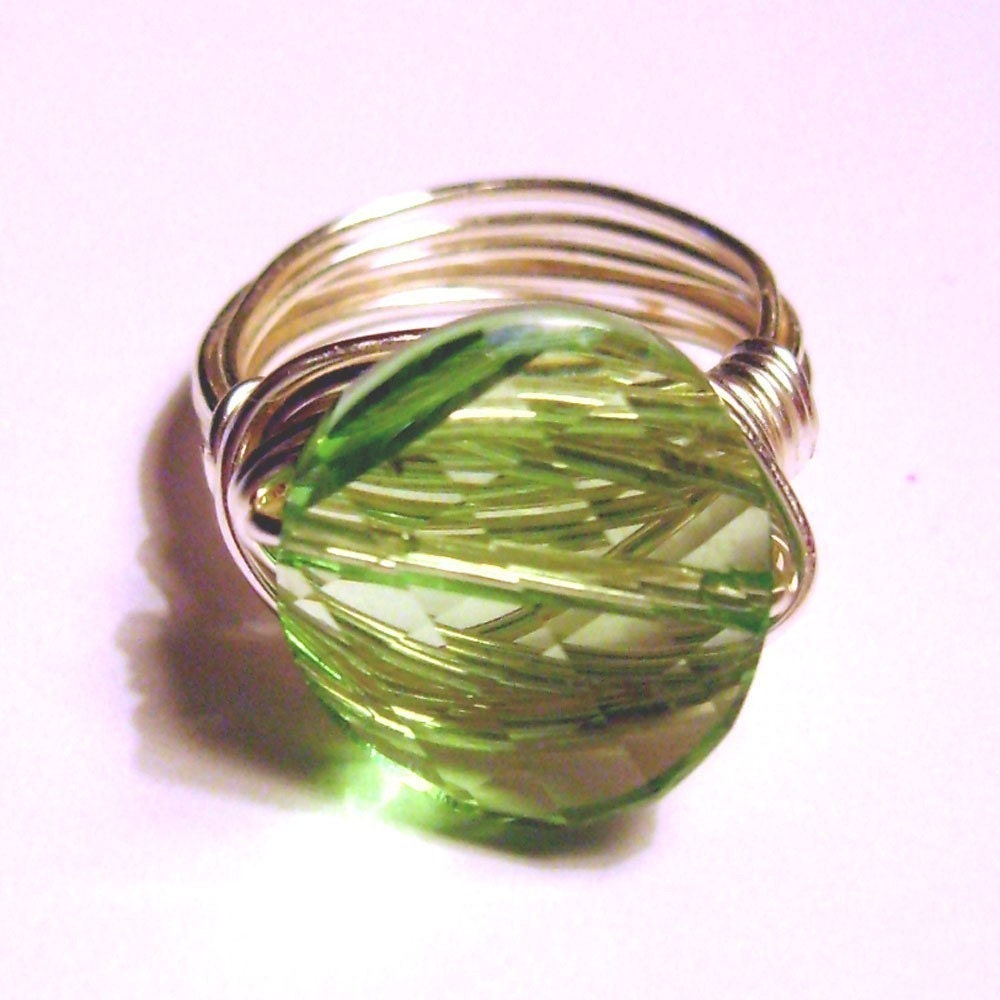 Peridot Twist Ring