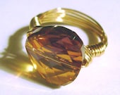 Bronze and Gold Twist Ring