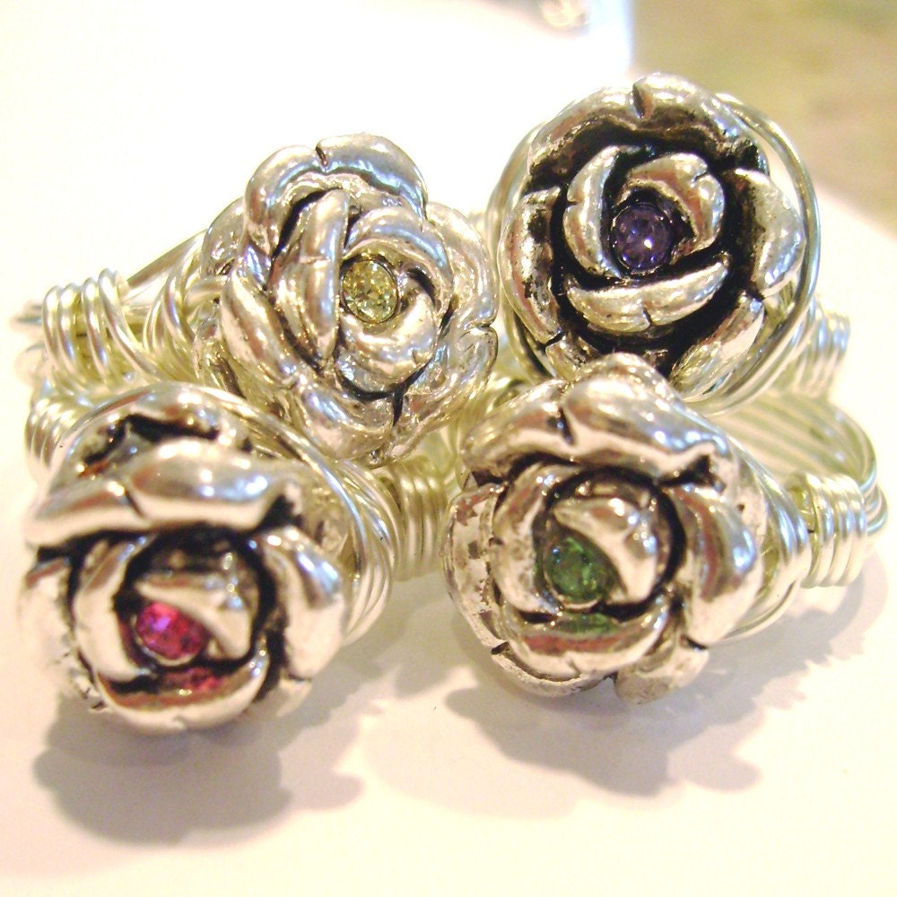 Rose Is A Rose Ring - several colors to choose from