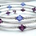 Tanzanite and Amethyst Wraparound Bracelet