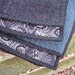 Contemporary Baby Crib Quilt from Recycled Denim