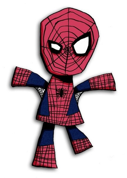 Super Hero Spiderman 5x7 Art Print