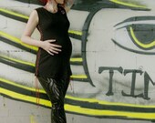 Punk Rock Rockabilly black maternity tank top from MamaSan Maternity Apparel