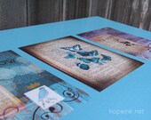 Scripture Art Prints, Modern Bible Collage Artwork (Set of 3)