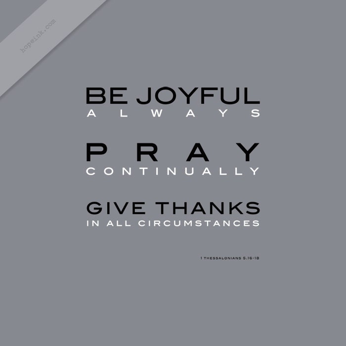 Modern Scripture Art Print, Joy Pray Thanks, Christian Wall Art (16x20)