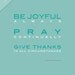 Modern Scripture Art Print, Joy Pray Thanks, Christian Wall Art (16x20)