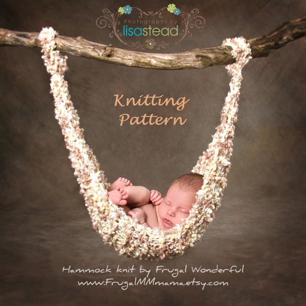 Rockabye Baby Hammock Knitting Pattern pdf Number 103 -- INSTANT DOWNLOAD -- Newborn Photo Prop -- Very Easy -- Over 15,000 patterns sold