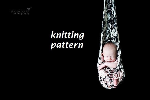 INSTANT DOWNLOAD Hanging Cocoon Sling Stork Pouch Knitting Pattern in 3 Sizes, PDF 102  -- Over 16,000 patterns sold, 100% positive feedback