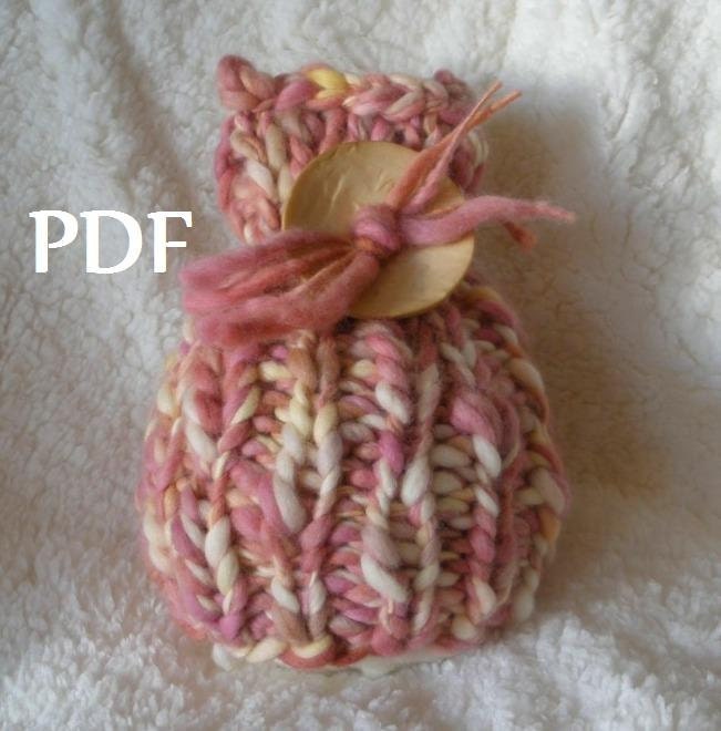 INSTANT DOWNLOAD Chunky Ribbed Vertical Baby Hat Knitting Pattern, PDF 311 -- for Thick Thin Hand Dyed Yarn -- over 16,000 patterns sold