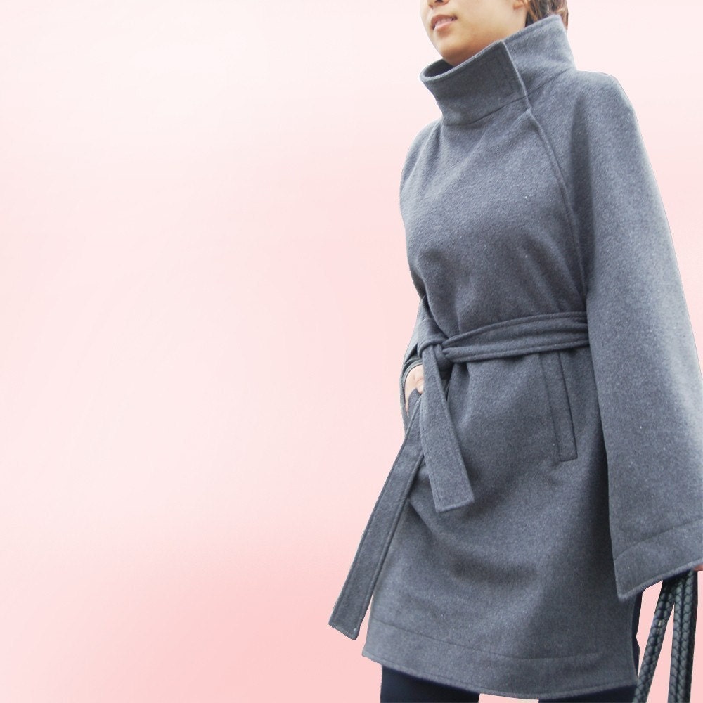 One Fine Day - cashmere poncho coat (P1004)