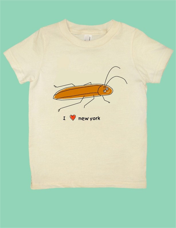 I love new york cockroach screenprinted T-shirt