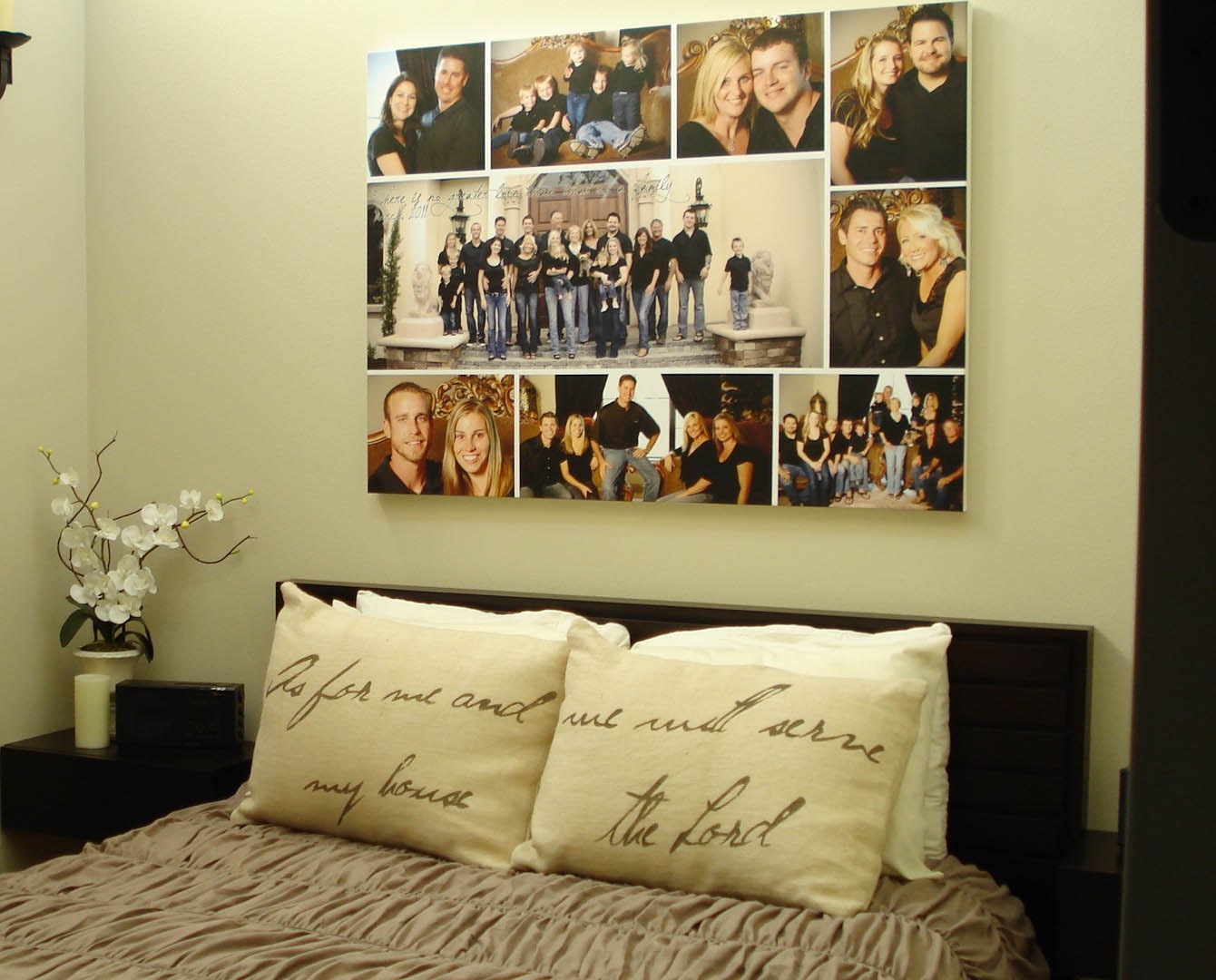 Storyboard Family Photo Custom Collage with quotes, words  Personalized Canvas with Text Large Wall Art 36x48  inches