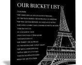 Bucket List House Rules Quotes, Sayings Custom, Lyrics, Vows, Biblical Reading Music Art Words Personalized Canvas Art 14x14