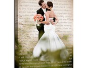 I love you Sign Personalized Your Photo and Words CUSTOM vows lyrics Wedding Anniversary Gift Art  16x20  inches