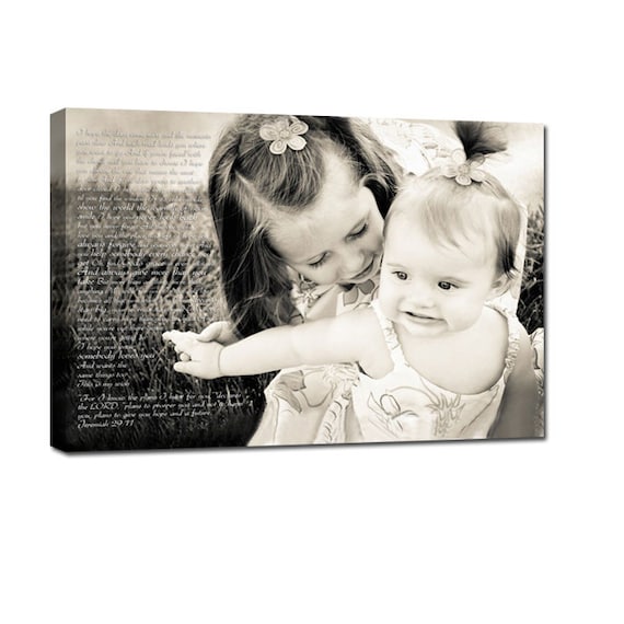 Things to do kids photos Words pictures on Canvas Art Custom Typography 16x20 inches