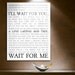 Rerserved for Christina RUSH Canvas Wall Art Lyrics favorite song, vow art Personalized Canvas Artwork 18x24 inch