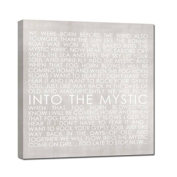Your words, text, poem or lyrics on custom personalized canvas 20X20