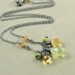 Prehnite Citrine Oxidized Sterling Necklace November Birthstone