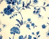 blue floral vintage wallpaper